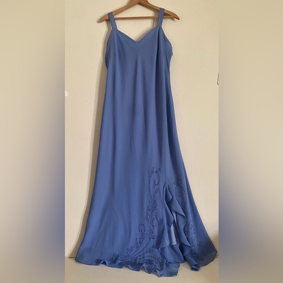 R&M Richards Purple Beaded 2-Piece Maxi Dress with Blazer - Picture 2 of 7